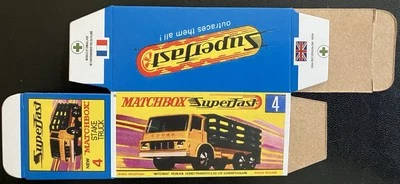 Matchbox Superfast #4 Stake Truck ‘70-‘71 Type G Repro Box