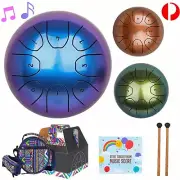 5.5Inch Steel Tongue Drum 8 Tone Instrument Percussion Hand Pan Mallets Musical
