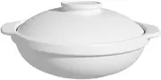 PRETYZOOM Heat-Resistant Ceramic Casserole Pot Lid for Cooking and Stewing for Home Use and Gas Stoves Sturdy 1.5L Capacity