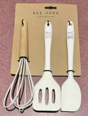 Rae Dunn Three-piece mini gadgets Spatula Flip Mix Whip whisk set new