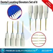 Dental Luxating Root Elevators Set Of 8 Tooth Extracting Extraction Tools