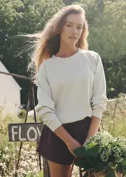[Lorna Jane] Cloud Nine Spacer Sweatshirt in White, Size - Small S Ivory