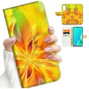 ( For Vivo Y20S ) Wallet Flip Case Cover AJ24535 Abstract Flower