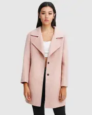 [Belle & Bloom] Ex-Boyfriend Wool Blend Oversized Jacket - Blush