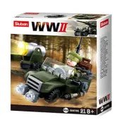 New Sluban Kids Army Fighter Vehicle Building Blocks WWII Series Building Toy