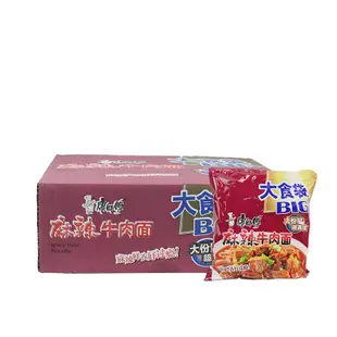 康師傅大食袋BIG麻辣牛肉麵144g*24袋方便麵速食泡麵整箱包郵