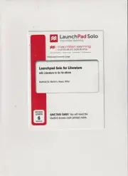 Literature 4e eBook - Hillsborough Community College code for Launchpad Solo