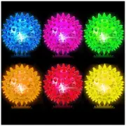 Bouncy Light Up Ball for Kids - LED Flashing Spiky Sensory Toys for Kids with...