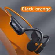 GGP Black Orange Waterproof Bone Conduction Bluetooth Headset 32Gb Memory, Lightweight & Durable For Sports