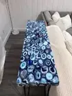 Blue Agate Console Table Top, Living Room Agate Stone Console End Counter Slab
