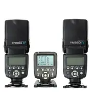 2pcs Yongnuo YN560 IV Flash + YN560TXII LCD Wireless Flash Controller For Canon