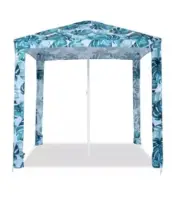 2-in-1 Beach Cabana Tent Canopy Detachable Sun Shelter 1.9 x1.7m Tropical