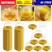 50PCS Clear Mini Cake Box Plastic Min Muffin Dome Container Cupcake Box AU