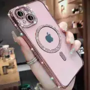 Diamond Glitter Shockproof Magsafe Case for iPhone 16 15 14 13 12 11 Pro Max +