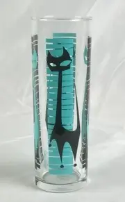 MCM Atomic Cat Zombie Glass Kymm! Bang Tiki Barware Cocktail Highball