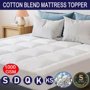 1000GSM Cotton Pillowtop Mattress Topper Bed Matress Protector SB/DB/QB/KB/KSB