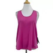 Nike Tank Top Womens M Medium Plum Breathe Miler Dri Fit Cut Out Back Running