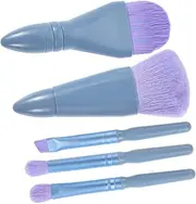TOVINANNA Portable Makeup Brush Set 5-piece Travel Brush Kit for Touch-ups Face Beauty Tools