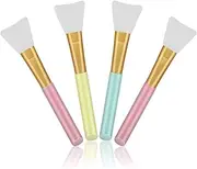 Silicone Face Mask Brushes, JUYOU Flexible and Hairless Moisturizers Applicator Tools, Soft for Mud, Clay, Charcoal Mixed Mask, 4Pcs