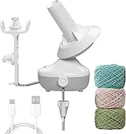 Etcokei Electric Yarn Ball Winder for Crocheting, Strong Tension Stepless Speed Make Compact Cake, Automatic Yarn Spinner Wool Roller, Ideal Helper for Knitting Lovers