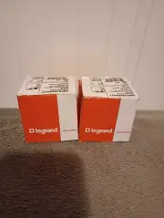 A Pair Of Paddle Switches Legrand Adorne, 4-way, 277V - White - ASPD1542W277.