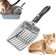 Stainless Steel Cat Litter Scraper, Cat Litter Scoop, Stainless Steel Pet Poop Scooper, Perfect Sifting Performance, Easy To Store, 25.5x10.7x3.5cm For Home