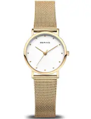 Bering 13426-334 White Dial Gold Stainless Steel Womens Watch