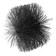 7" Wire Chimney Cleaning Brush Polypropylene Round Sweep Brush 1/4 NPT Silver