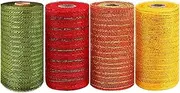 Mesh Ribbon Roll Christmas Deco Mesh Rolls Wreaths Decoration for DIY Project 4Rolls, Deco Mesh Roll, Mesh Ribbon Roll