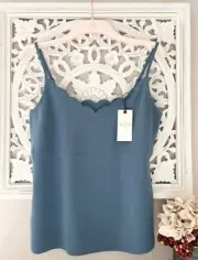 TED BAKER Siina Scallop Neckline Cami Top RRP £40 Size 2 UK 10