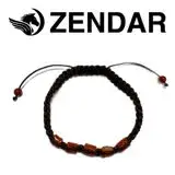 在飛比找遠傳friDay購物優惠-【ZENDAR】頂級天然AKA紅珊瑚鼓形紅瑪瑙編織手鍊 咖啡