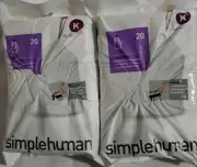 Simplehuman Code " K" Bin liners, 2 Packs = 40 Size 35-45L
