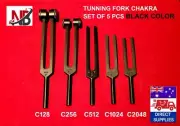 TUNING TUNNING FORK CHAKRA 5 PCS SET Diagnostic MADE OF ALUMINIUM BLACK COLOR