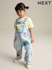 Denim Printed 100% Cotton Dungaree Set (3mths-7yrs) (E29027) | $59 - $68
