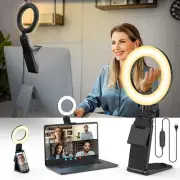 Ring Light for Laptop Desk Clip On,Small Computer Video Conference Lighting with