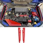 Red Alloy Engine Compartment Side Reinforcement Plate Kit For Subaru WRX 2015-21 (for: Subaru)