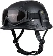 LGWJY German Style Motorcycle Retro Half Helmet, DOT/ECE Approved, Unisex-Adults, Medium, ABS, EPS, 650g, Motorcycling, Helmet