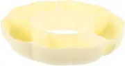 ASAKKURA Silicone Compartment Snack Plate Divided Serving Dish for Dried Fruits Nuts Treats Reusable Dessert Container for Parties Gatherings Safe Smooth Practical Design