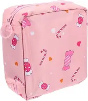 Ipetboom Sanitary Napkin Organizer Bag Compact Period Storage Pouch Zipper Portable Tampon Holder for Women