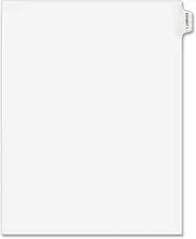 Avery Individual Legal Exhibit Dividers, Style, Exhibit 1, Side Tab, 8-1/2" x 11", 25 Set/Pack (AVE-82321)