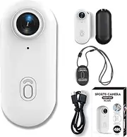 GoSnap Thumb Action Camera, Gosnap - Thumb Camera, Go Snap Body Cam, Small Cameras with Audio, with 360° Rotation Spring Clip, HD 1080, for Cycling, Travel, Pets (#White 1080)