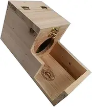 Natural Wooden Cabin Hamster House DIY Pet Hut Solid Wood Open/Close Flat Design