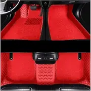 Series car mats Car Mats Car Floor Mats for Volvo for Xc90 (Five Seat) 2015 2016 2017 2018 2019 2020 Custom Auto Foot Pads Automobile Carpet Cover(Red)