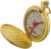 HANABASS Luminous Vintage Clamshell Compass Portable Zinc Alloy Pocket Watch for Hiking Camping and Reliable Navigation Tool for Nighttime Visibility