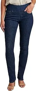 [JAG] Women's Peri Mid Rise Straight Leg Pull-on Jeans, Ink Au419, 6