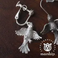 在飛比找博客來優惠-Marship 日本銀飾品牌 鸚鵡耳環 展翅飛翔款 925純