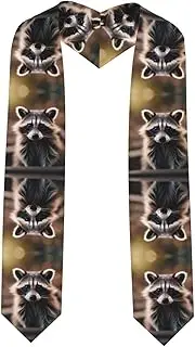 [SKKNT] Cute Raccoon (1) Print Graduation Shawl Stole For Academic Commencements Honor Sash Congratulations Gift