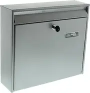 Burg-Wächter Mail 5877 Si Letterbox Suitable for Letterbox Systems A4 Letter Format Galvanised Steel Silver