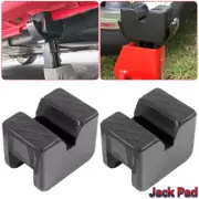 2pc Rubber Axle Jacking Pads Jack Stand Pad Adapter Frame Rail Protector Slotted