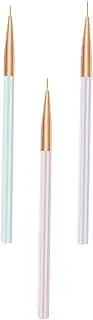 BIUDECO 3pcs Nail Art Pens Multifunctional Manicure Tools for DIY Nail Designs Lightweight Brushes for Detailing Patterns and Fine Lines for Salon and Home Use